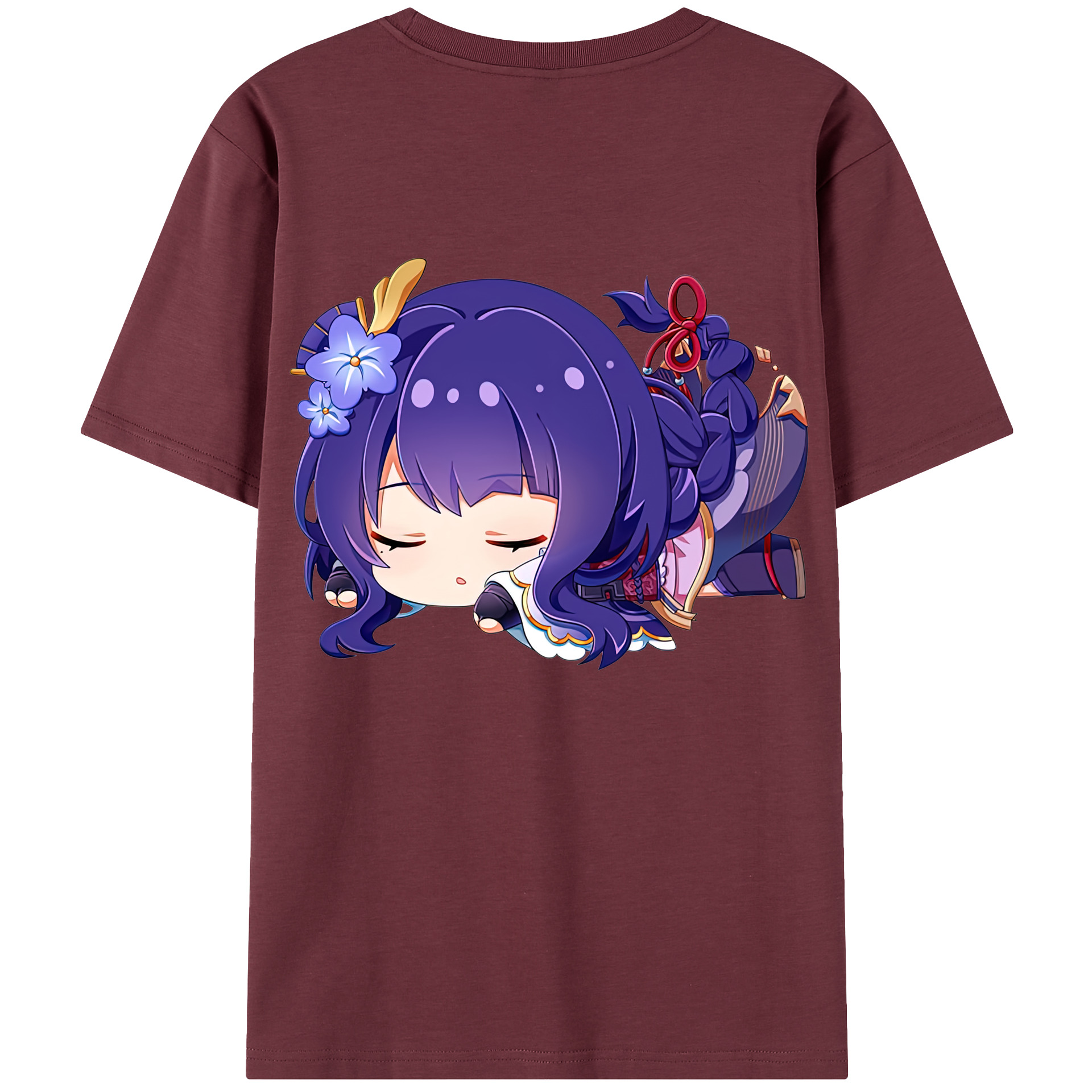 げんし神 雷電将軍 らいでんしょうぐん genshin Raiden Shogun 綿100％半袖Tシャツ（背面プリント）